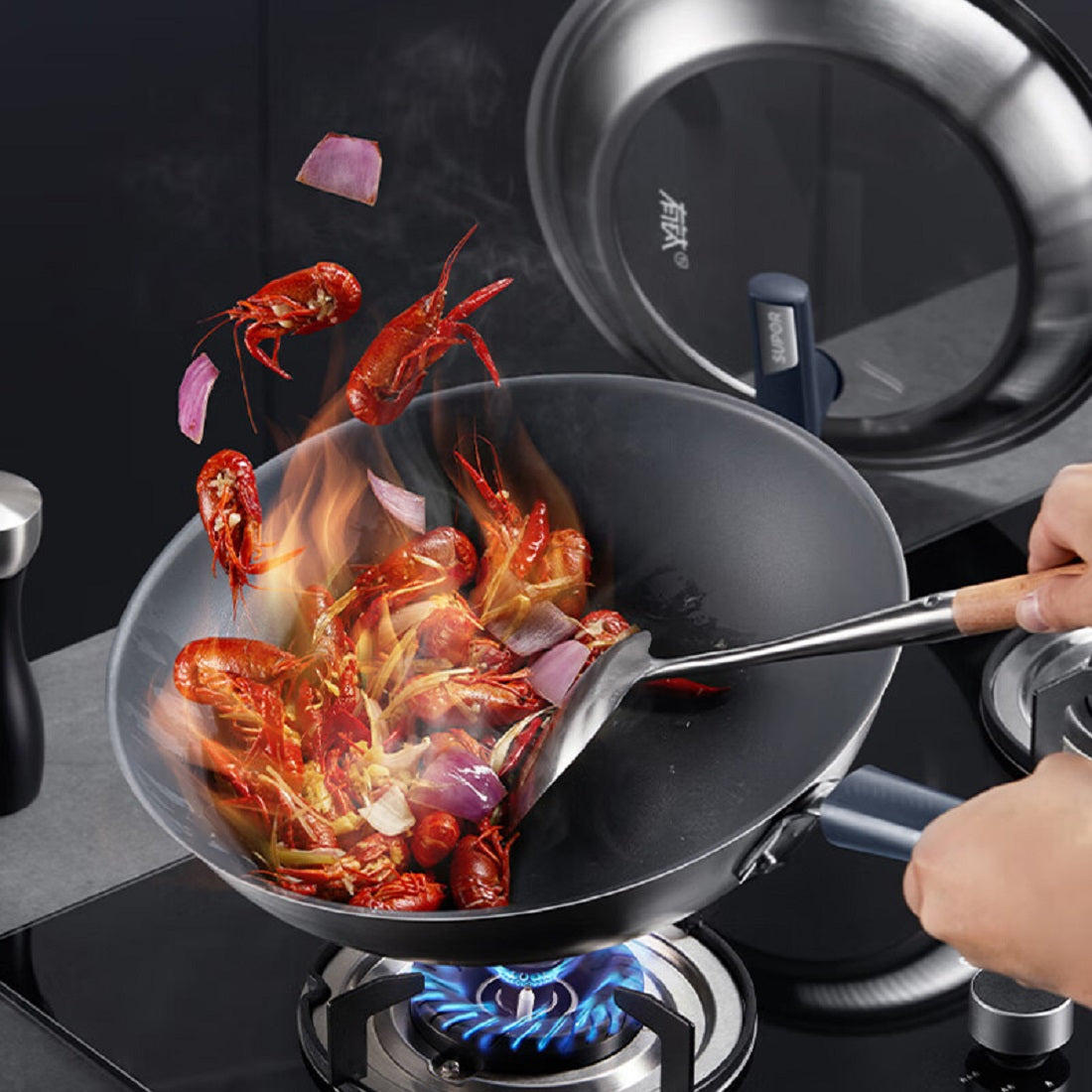 SUPOR Titanium Uncoated Non-Stick Frying Wok