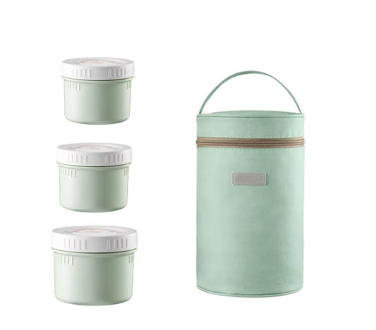 Supor Insulation Box Basil Green Lunch Box（Three-layer）