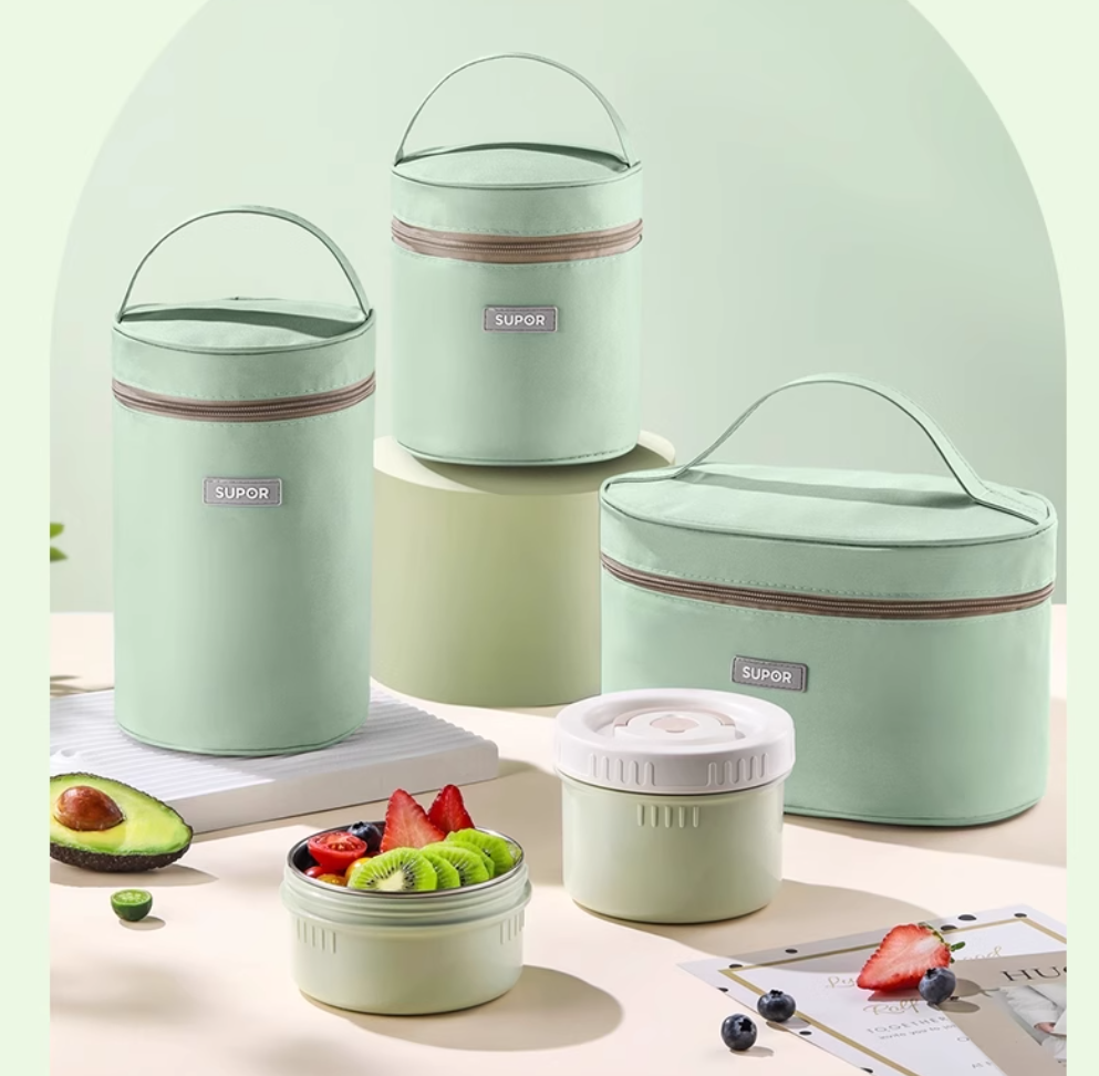 Supor Insulation Box Basil Green Lunch Box（Two-layer）