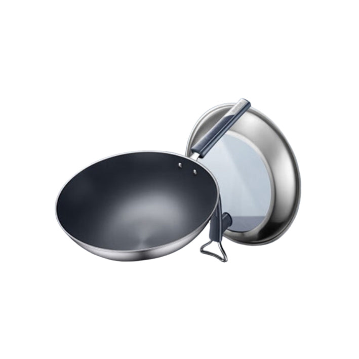 Titanium Uncoated Non-Stick Frying Wok