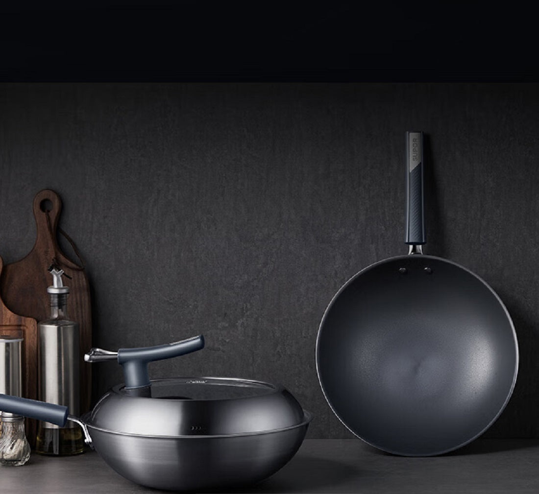 SUPOR Titanium Uncoated Non-Stick Frying Wok