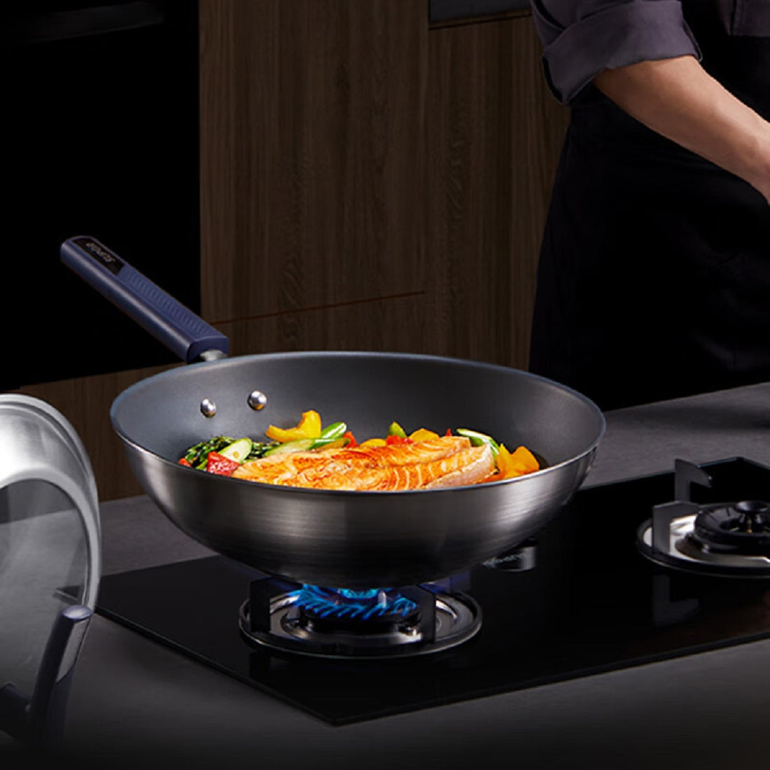 SUPOR Titanium Uncoated Non-Stick Frying Wok