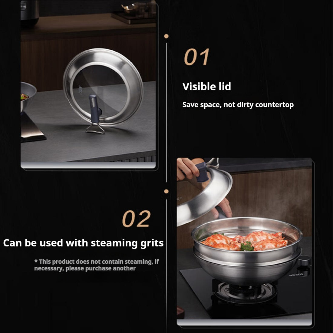 SUPOR Titanium Uncoated Non-Stick Frying Wok