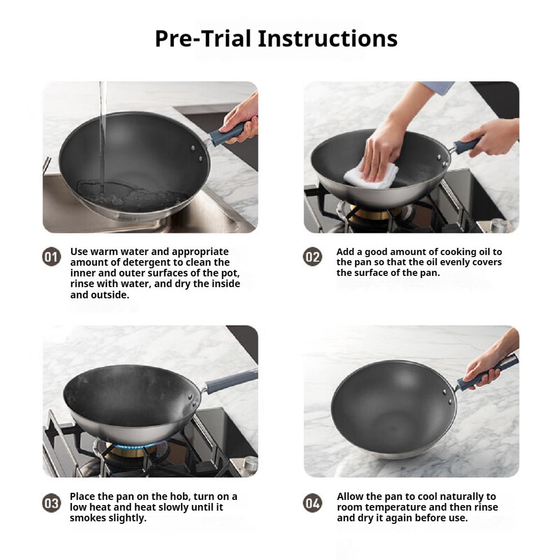 SUPOR Titanium Uncoated Non-Stick Frying Wok